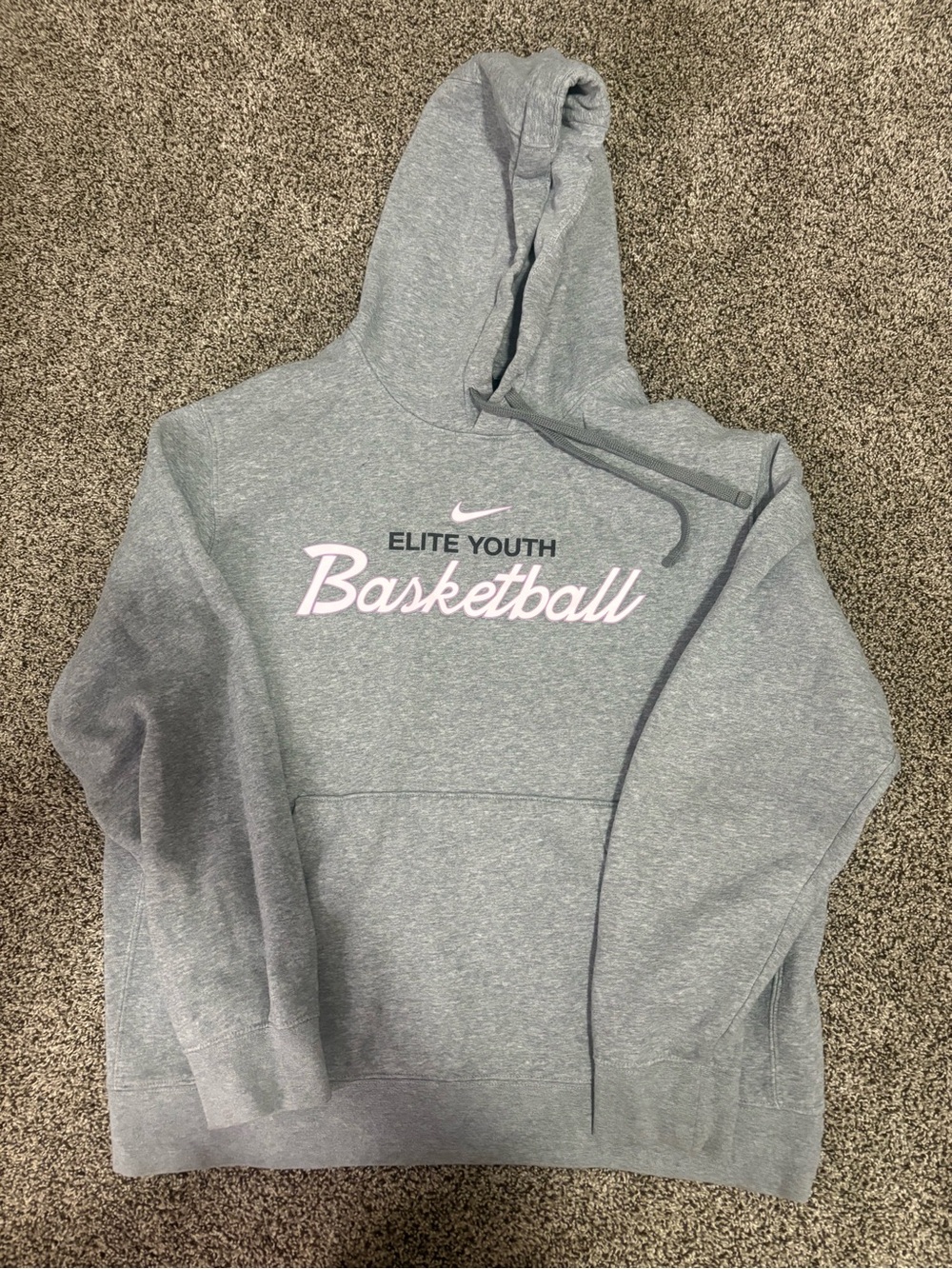 Nike Gray 'Elite Youth Basketball' Pullover Hoodie